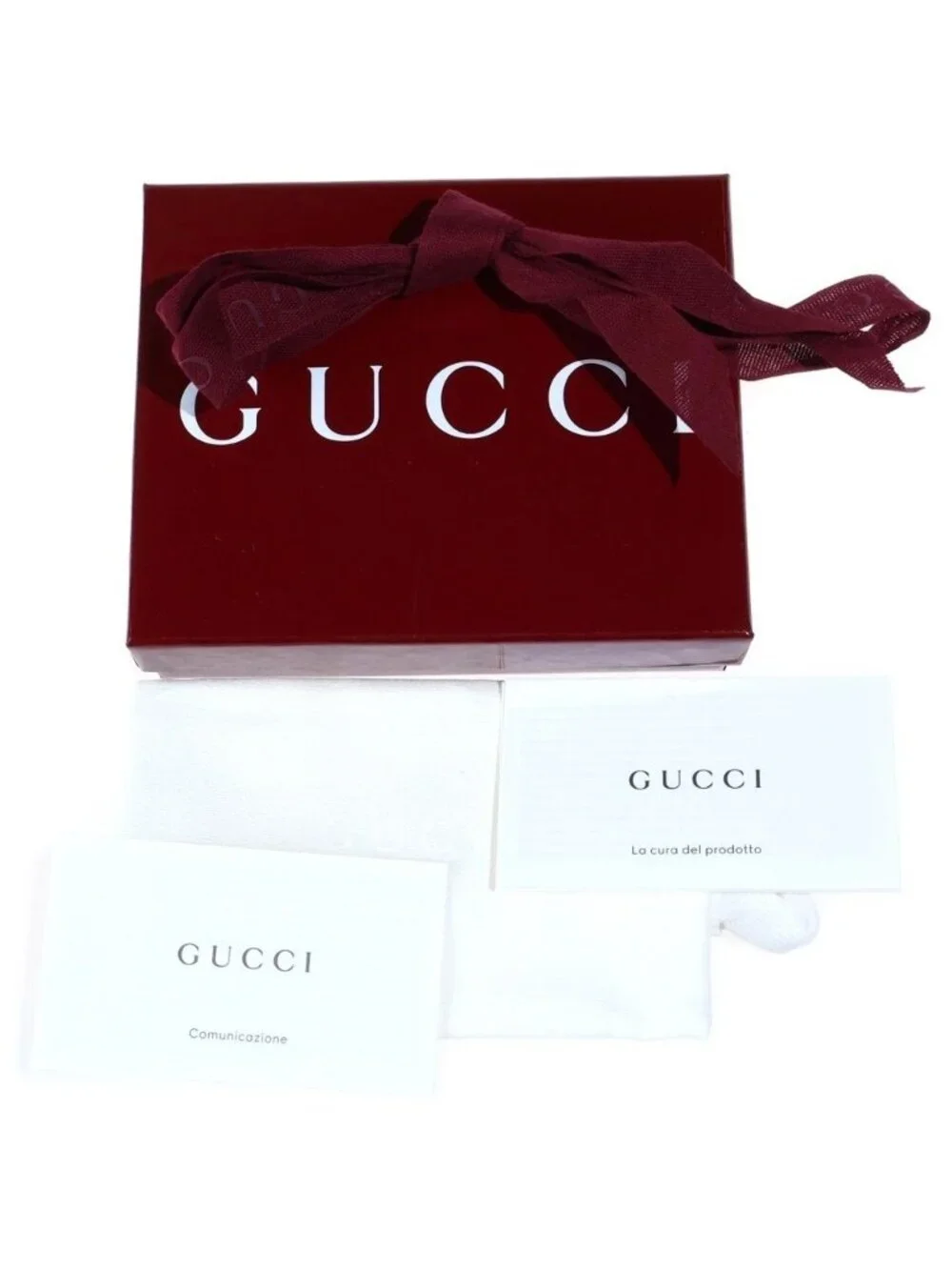Gucci GG Supreme Compact Wallet Bifold Card Case Beige